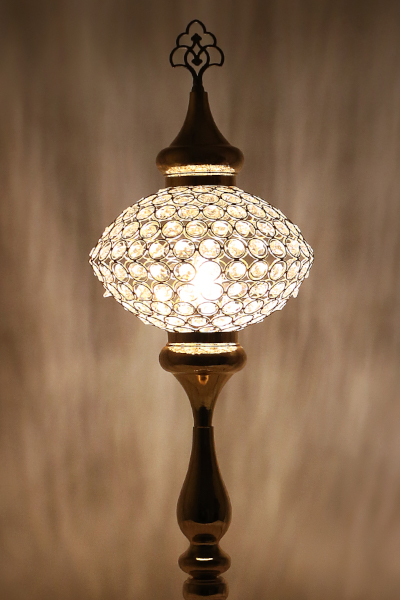 No.5 Size Crystal Stony Design Table Lamp
